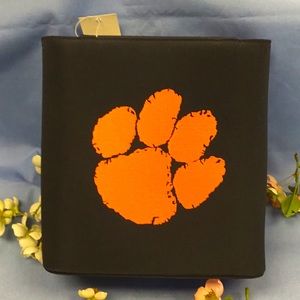 Clemson Tiger’s Embroidered Tiger Paw Purse